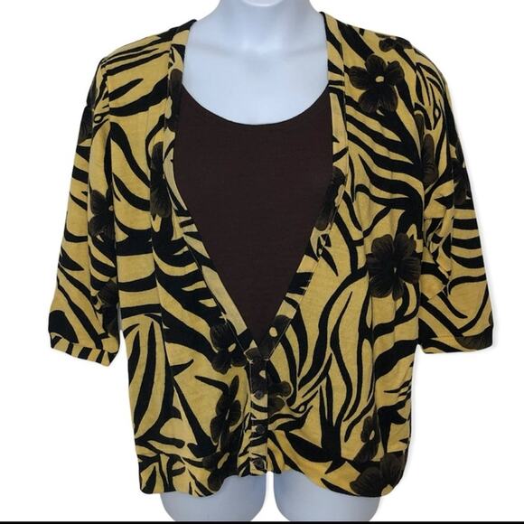 C.D. Daniels Plus Size 2-In-1 Cardigan Set Size 1X - Picture 2 of 13